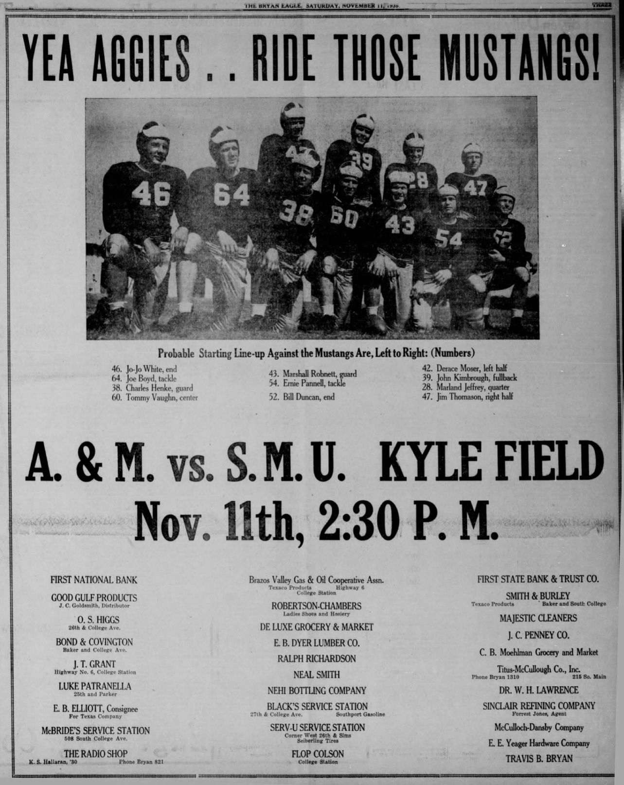 The Eagle Archives: November 11, 1939